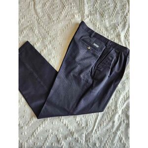 Alexander Julian Men's 36x32 black formal dress pants 100% cotton slacks